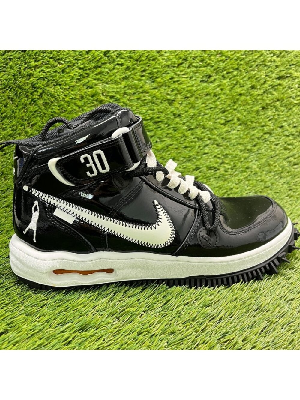 Nike Air Force 1 Mid Sheed Mens Size 9.5 Black Athletic Lifestyle Shoes Sneakers